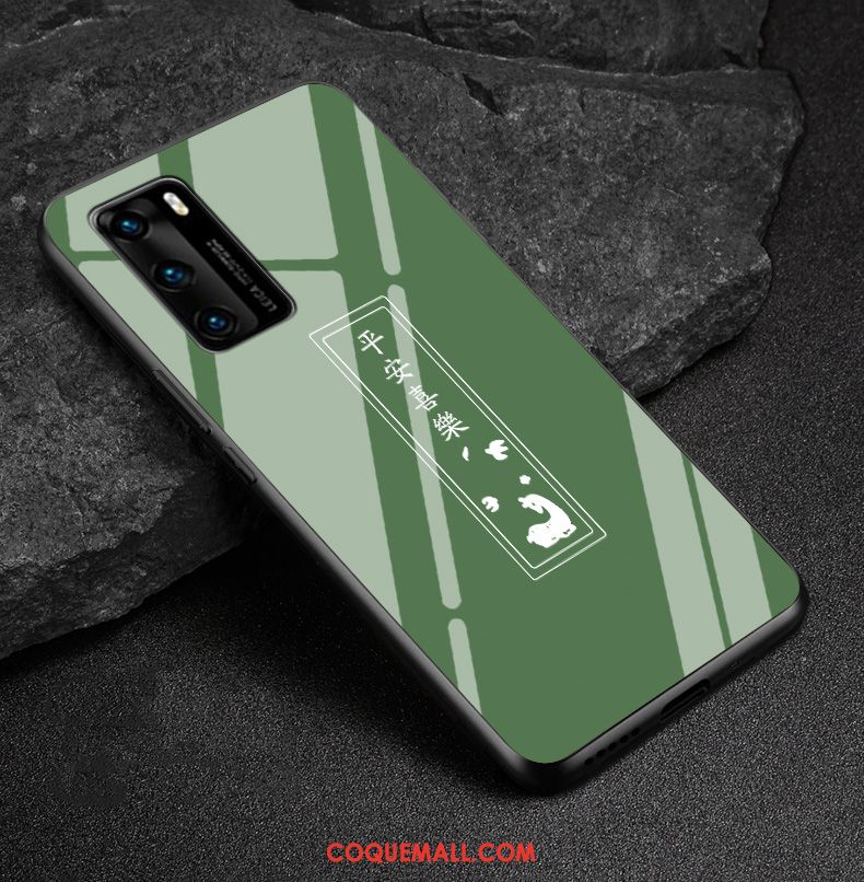 Étui Huawei P40 Tout Compris Verre Rouge, Coque Huawei P40 Mode Art