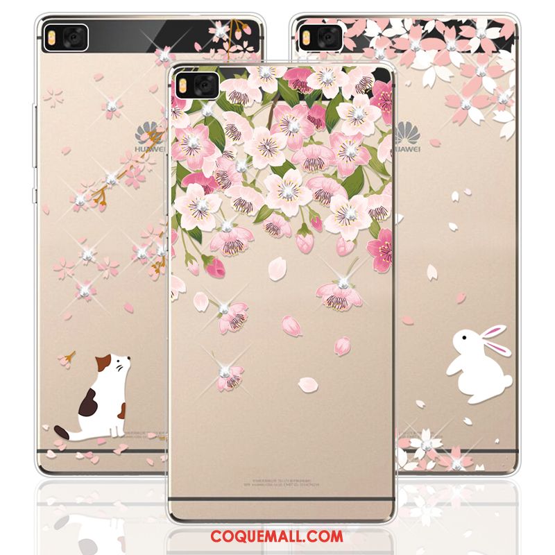 Étui Huawei P8 Incassable Protection Transparent, Coque Huawei P8 Silicone Tout Compris