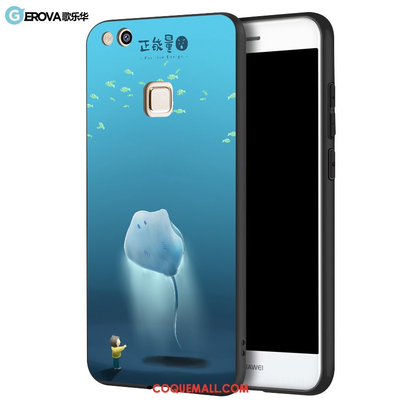 Étui Huawei P8 Lite 2017 Créatif Silicone Personnalité, Coque Huawei P8 Lite 2017 Fluide Doux Bleu