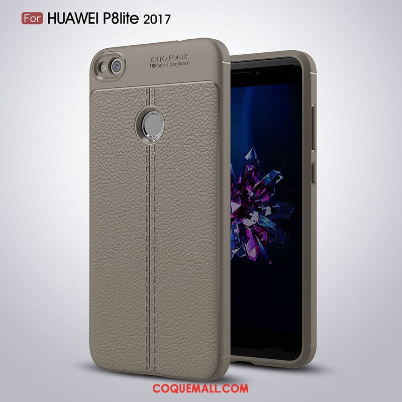 Étui Huawei P8 Lite 2017 Cuir Tendance Jeunesse, Coque Huawei P8 Lite 2017 Silicone Simple