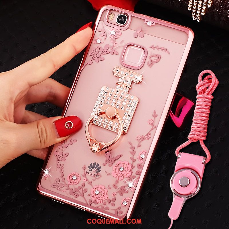 Étui Huawei P8 Lite 2017 Mini Téléphone Portable Strass, Coque Huawei P8 Lite 2017 Fluide Doux Rose