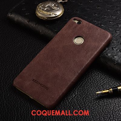 Étui Huawei P8 Lite 2017 Très Mince Jeunesse Cuir Véritable, Coque Huawei P8 Lite 2017 Marron Protection