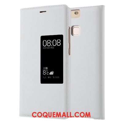 Étui Huawei P9 Haute Étui En Cuir Blanc, Coque Huawei P9 Téléphone Portable Protection