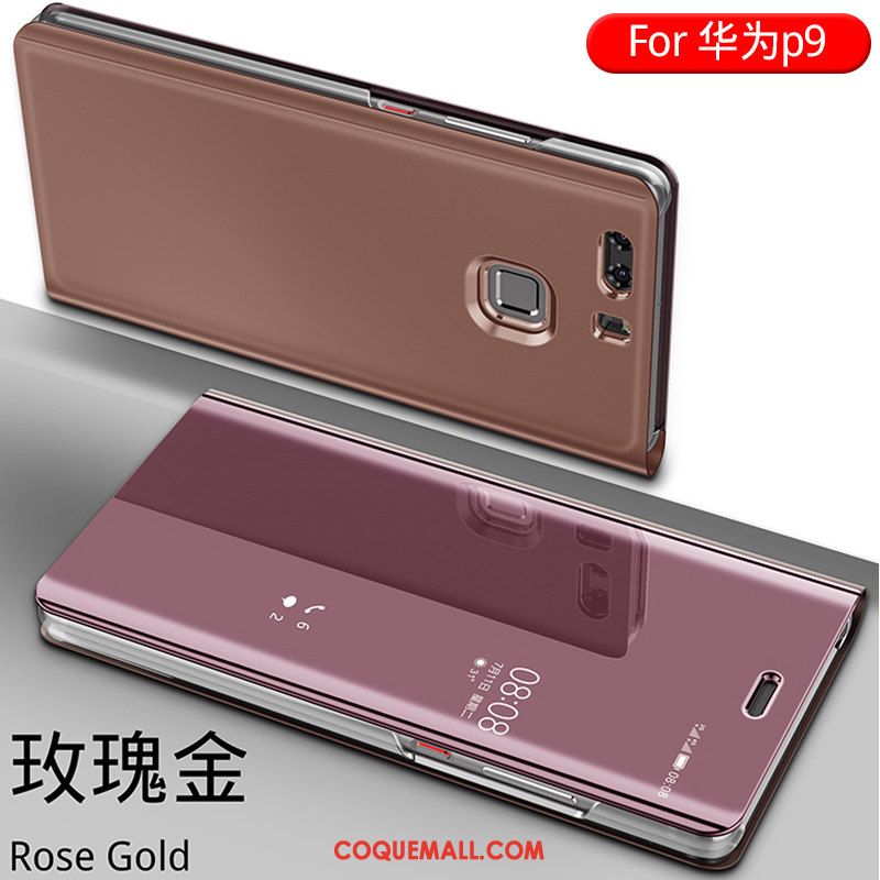 Étui Huawei P9 Incassable Étui En Cuir Rose, Coque Huawei P9 Téléphone Portable Tout Compris