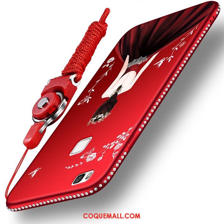 Étui Huawei P9 Lite Ornements Suspendus Jeunesse Rouge, Coque Huawei P9 Lite Protection Strass