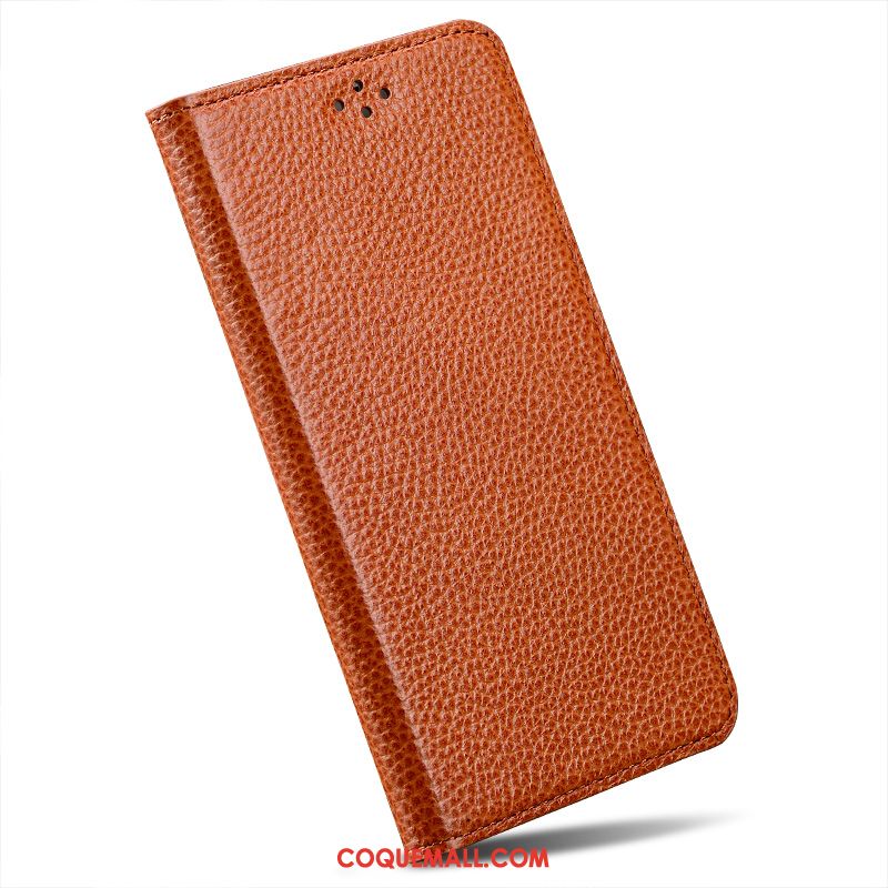 Étui Huawei P9 Lite Protection Incassable Clamshell, Coque Huawei P9 Lite Jeunesse Litchi Braun