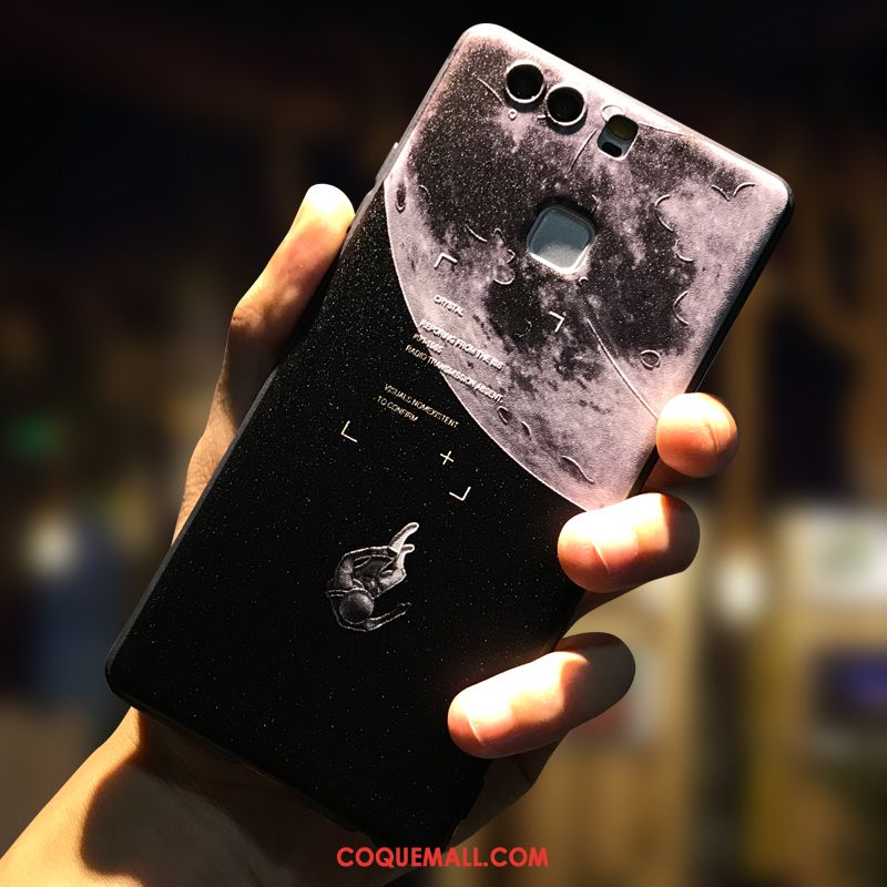 Étui Huawei P9 Personnalité Silicone Ornements Suspendus, Coque Huawei P9 Téléphone Portable Noir