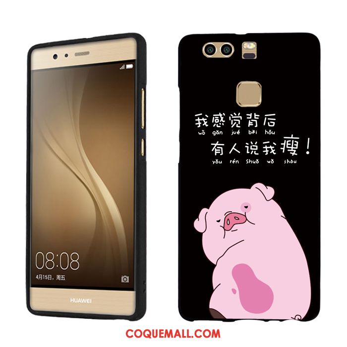 Étui Huawei P9 Personnalité Silicone Téléphone Portable, Coque Huawei P9 Créatif Noir