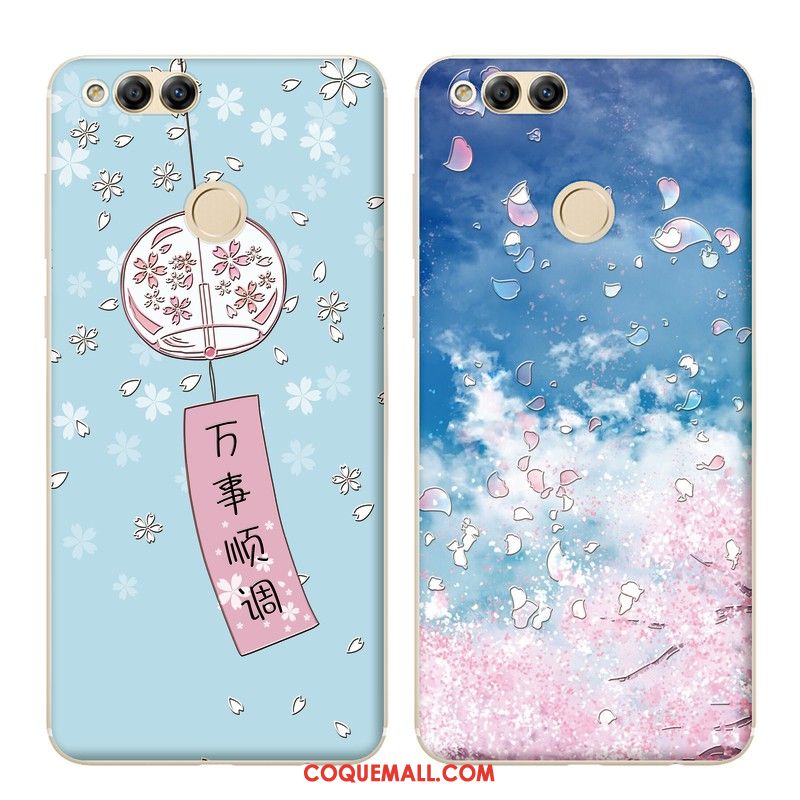 Étui Huawei P9 Petit Ornements Suspendus Bleu, Coque Huawei P9 Fluide Doux Téléphone Portable