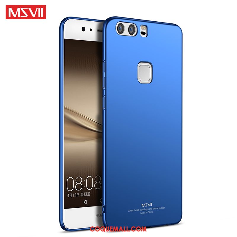 Étui Huawei P9 Plus Délavé En Daim Bleu Téléphone Portable, Coque Huawei P9 Plus Pu Anneau