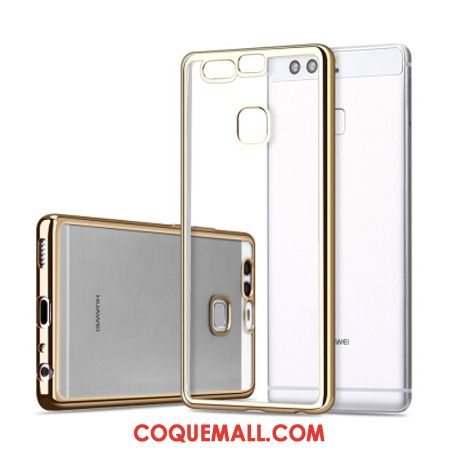 Étui Huawei P9 Protection Silicone Haute, Coque Huawei P9 Incassable Or