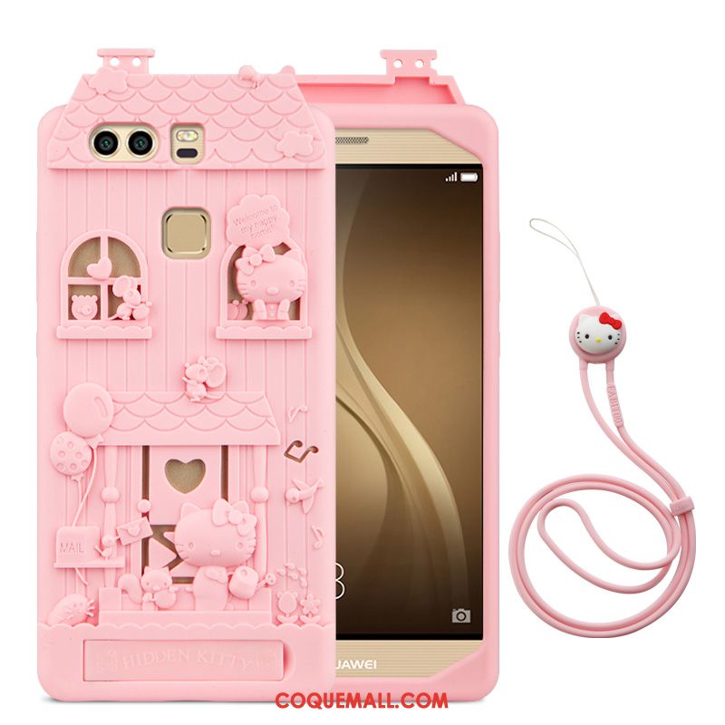 Étui Huawei P9 Silicone Incassable Téléphone Portable, Coque Huawei P9 Dessin Animé Tout Compris