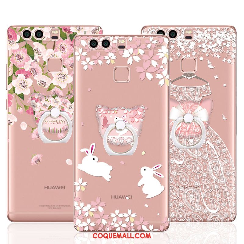 Étui Huawei P9 Silicone Transparent Nouveau, Coque Huawei P9 Ornements Suspendus Incassable