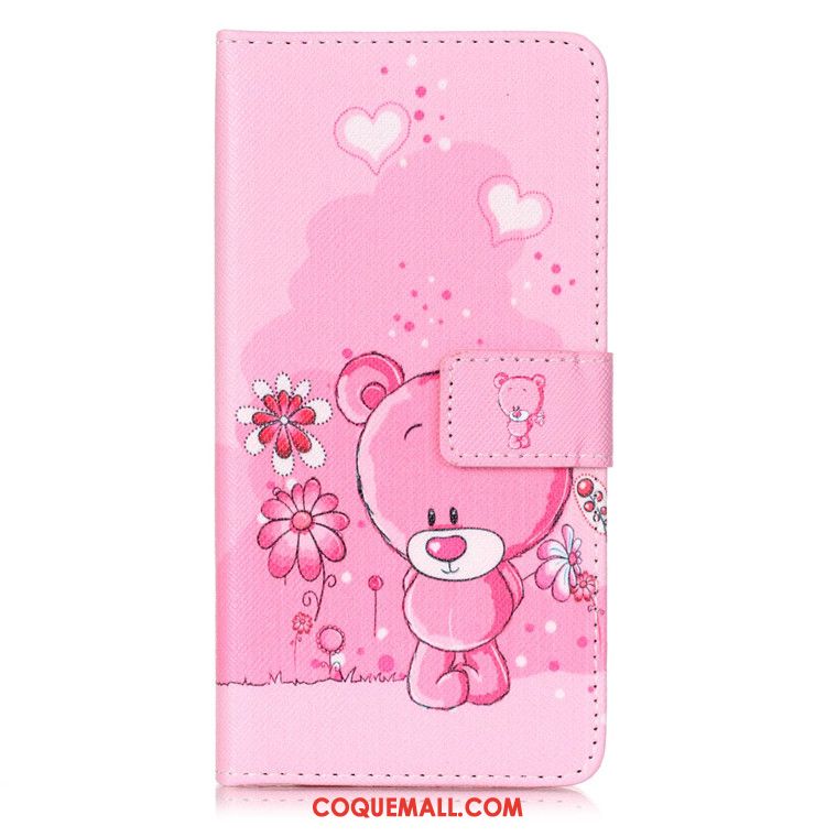 Étui Huawei Y6 2018 Charmant Téléphone Portable Protection, Coque Huawei Y6 2018 Rose Gaufrage