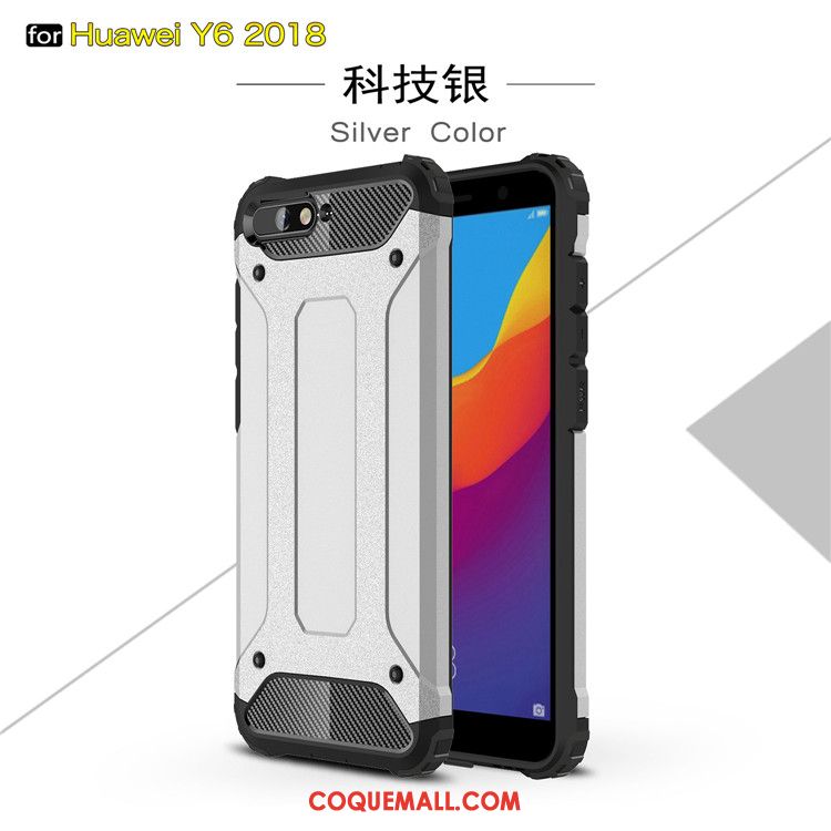 Étui Huawei Y6 2018 Téléphone Portable Tout Compris Gris, Coque Huawei Y6 2018 Protection Silicone