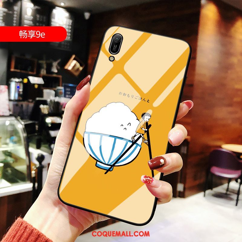 Étui Huawei Y6 2019 Charmant Personnalité Jaune, Coque Huawei Y6 2019 Incassable Silicone