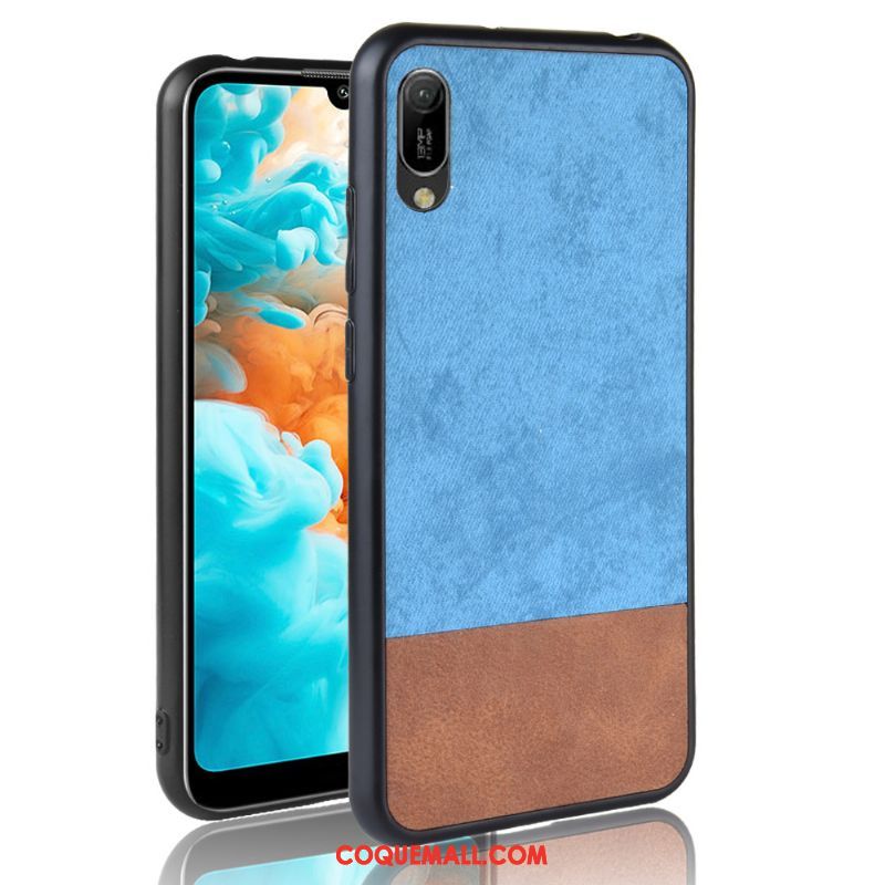 Étui Huawei Y6 2019 Tout Compris Bleu Incassable, Coque Huawei Y6 2019 Protection Téléphone Portable