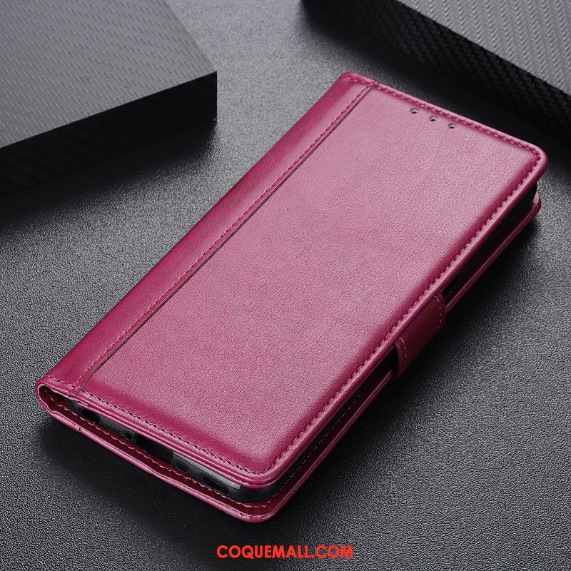 Étui Huawei Y6 2019 Tout Compris Carte Business, Coque Huawei Y6 2019 Téléphone Portable Rouge