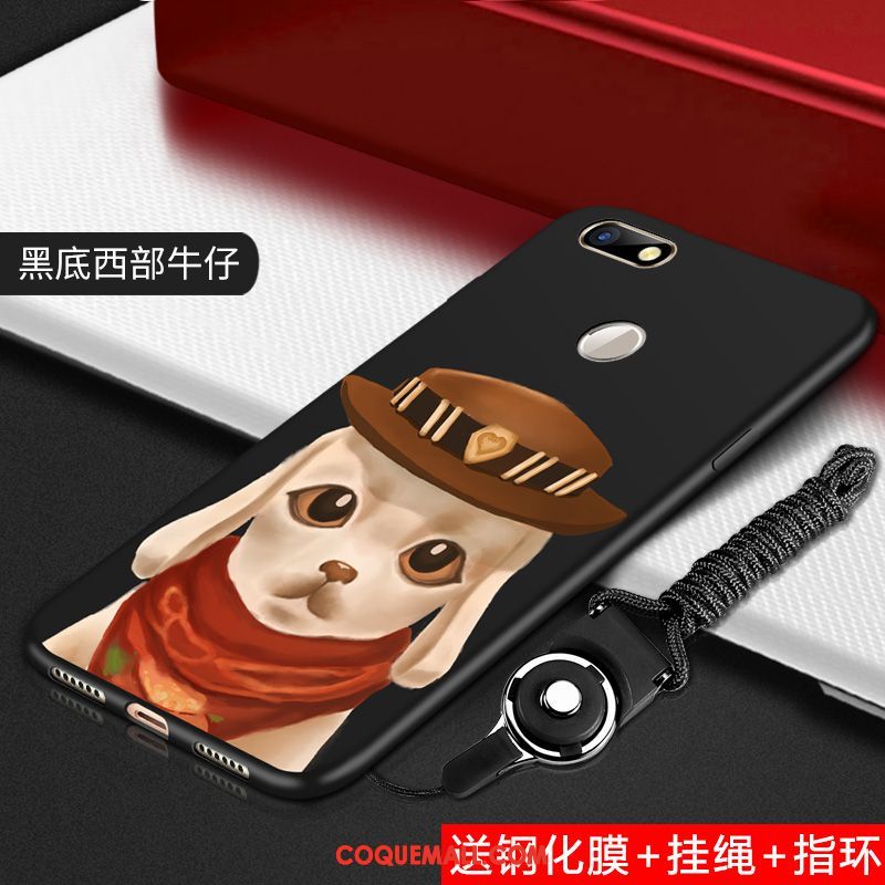 Étui Huawei Y6 Pro 2017 Incassable Protection Délavé En Daim, Coque Huawei Y6 Pro 2017 Tout Compris Noir