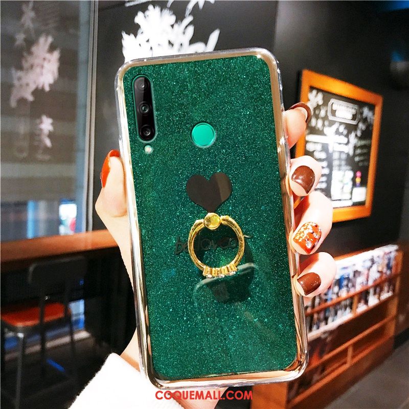 Étui Huawei Y6p Amour Support Placage, Coque Huawei Y6p Bordure Incassable