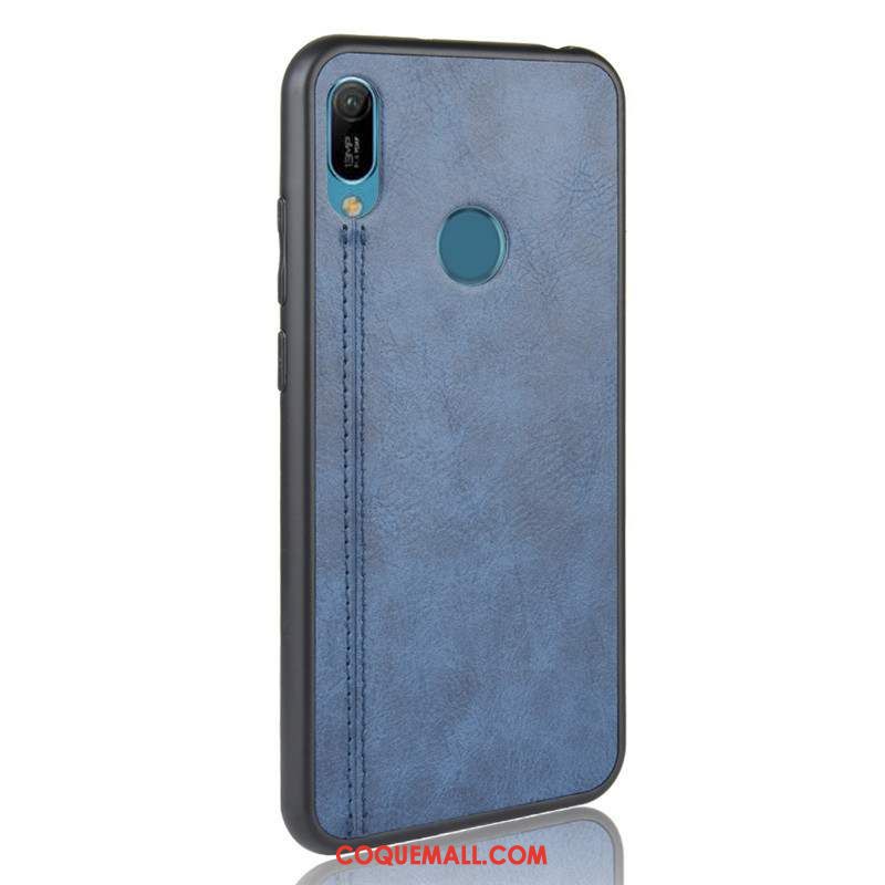 Étui Huawei Y6s Protection Business Simple, Coque Huawei Y6s Téléphone Portable Bleu Marin