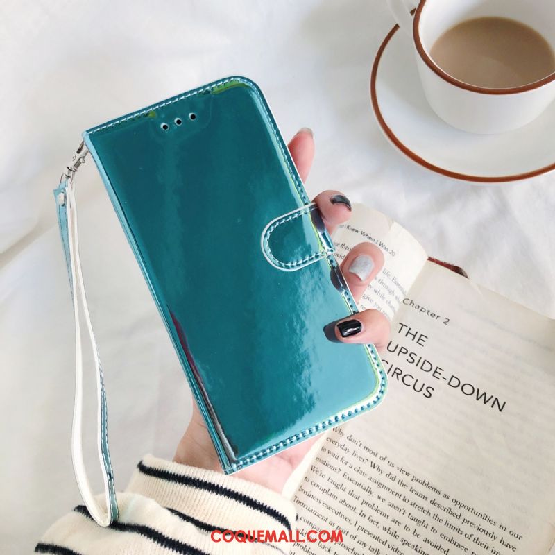 Étui Huawei Y6s Téléphone Portable Nouveau Plier, Coque Huawei Y6s Vert Miroir