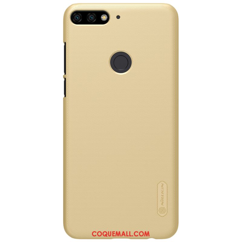 Étui Huawei Y7 2018 Téléphone Portable Incassable Protection, Coque Huawei Y7 2018 Difficile Or