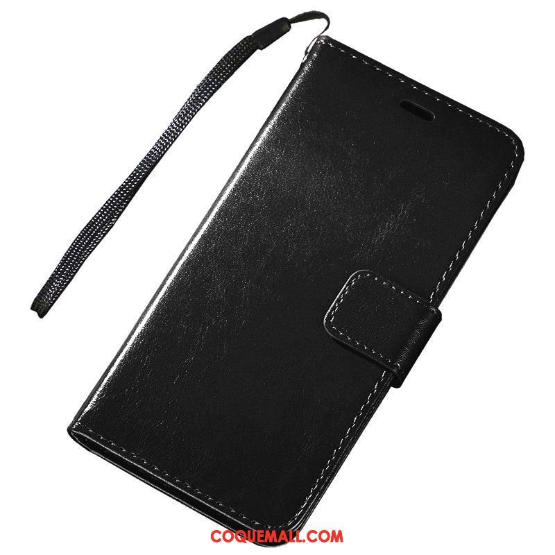 Étui Huawei Y7 2019 Protection En Cuir Téléphone Portable, Coque Huawei Y7 2019 Noir Portefeuille