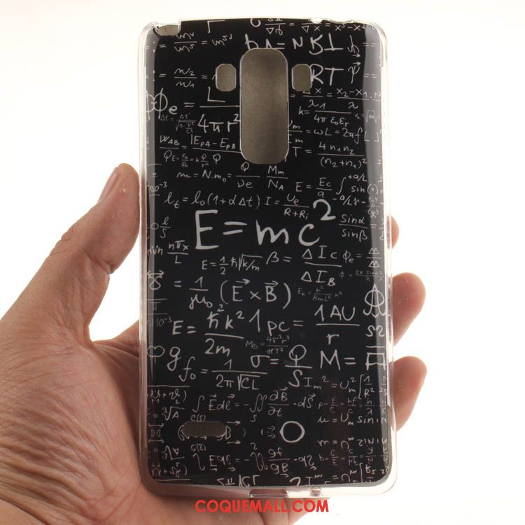 Étui Lg G4 Noir Dessin Animé Silicone, Coque Lg G4 Téléphone Portable Beige