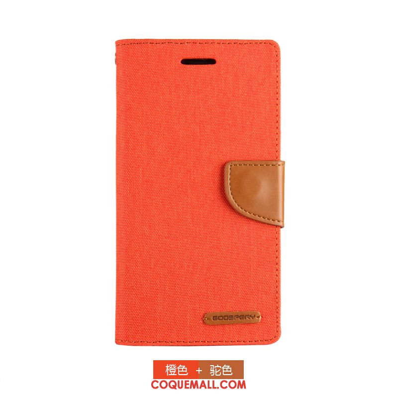 Étui Lg G4 Étui En Cuir Orange Protection, Coque Lg G4 Téléphone Portable Toile Kamelfarbe