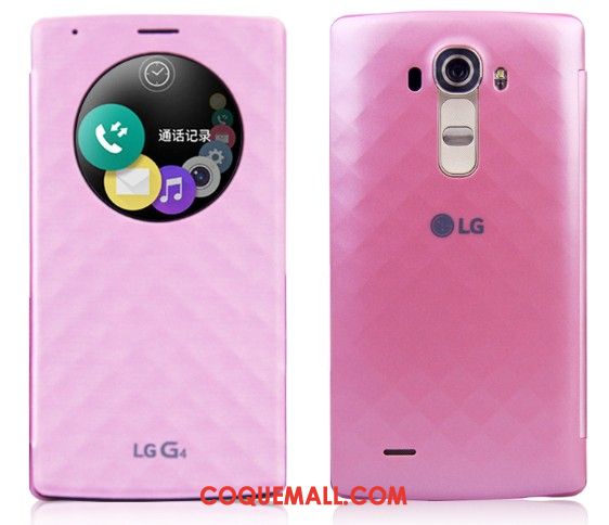 Étui Lg G4 Étui En Cuir Téléphone Portable Rouge, Coque Lg G4 Rose Dormance