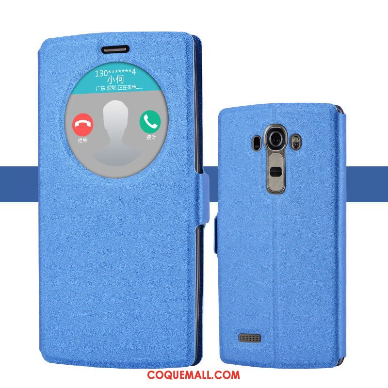 Étui Lg G4 Étui En Cuir Téléphone Portable Tendance, Coque Lg G4 Bleu Protection