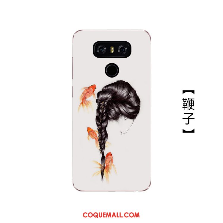 Étui Lg G5 Téléphone Portable Blanc Fluide Doux, Coque Lg G5 Frais Art