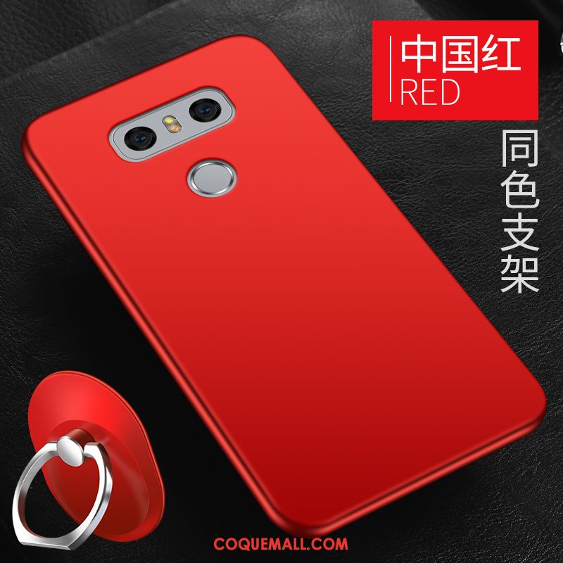 Étui Lg G6 Tendance Simple Silicone, Coque Lg G6 Téléphone Portable Rouge
