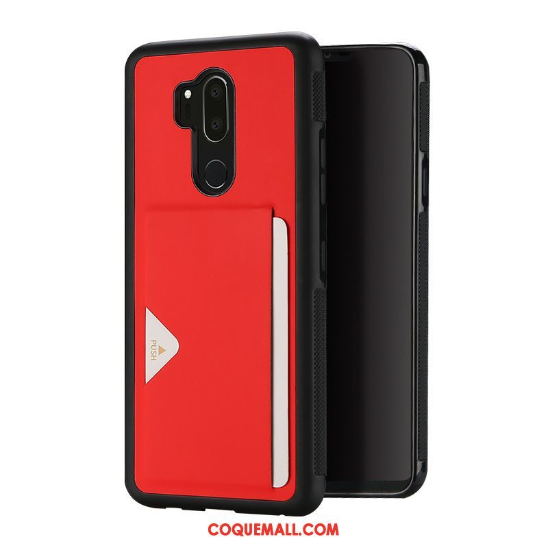 Étui Lg G7 Thinq Incassable Rouge Téléphone Portable, Coque Lg G7 Thinq Carte