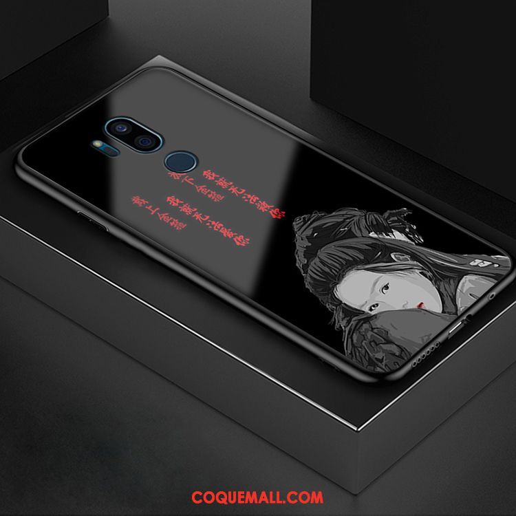 Étui Lg G7 Thinq Incassable Verre Personnalité, Coque Lg G7 Thinq Noir Téléphone Portable
