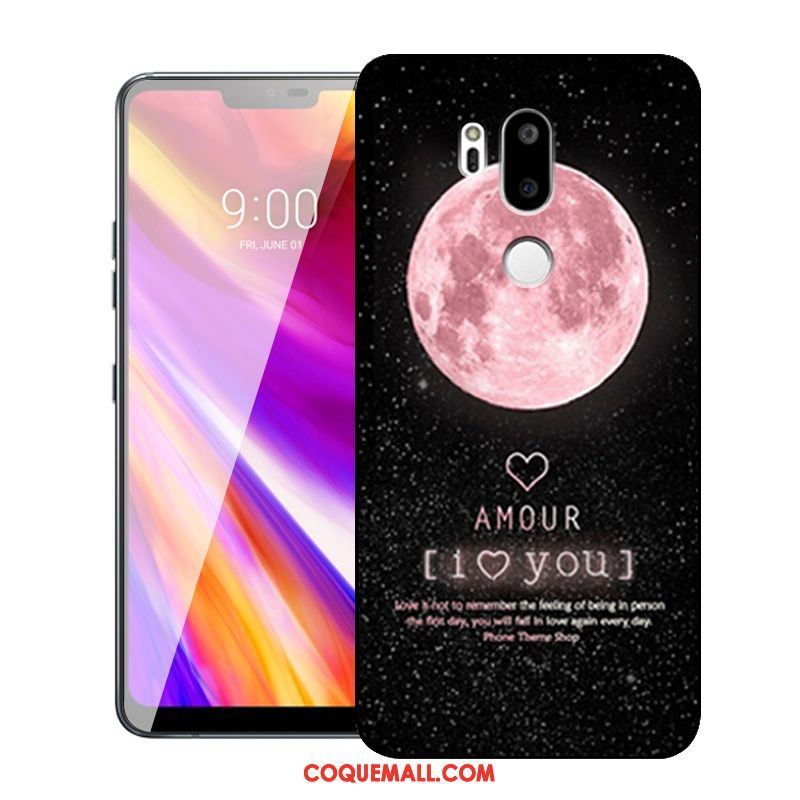 Étui Lg G7 Thinq Peinture Téléphone Portable Incassable, Coque Lg G7 Thinq Protection Noir