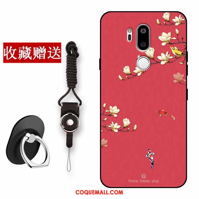 Étui Lg G7 Thinq Silicone Rouge Protection, Coque Lg G7 Thinq Fluide Doux Tout Compris