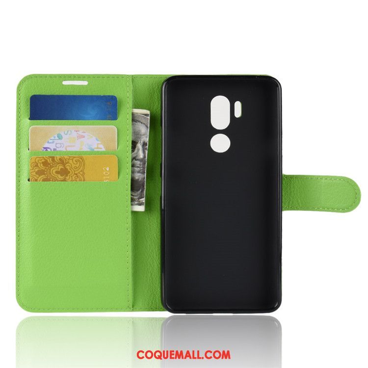 Étui Lg G7 Thinq Téléphone Portable Incassable Étui En Cuir, Coque Lg G7 Thinq Protection Vert