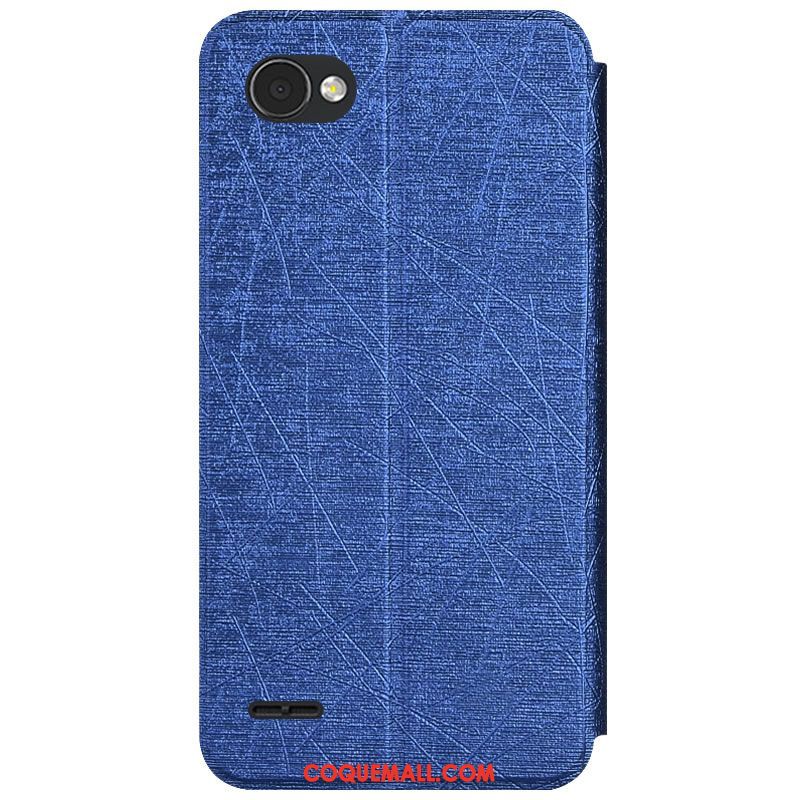 Étui Lg Q6 Bleu Incassable Support, Coque Lg Q6 Téléphone Portable Étui En Cuir