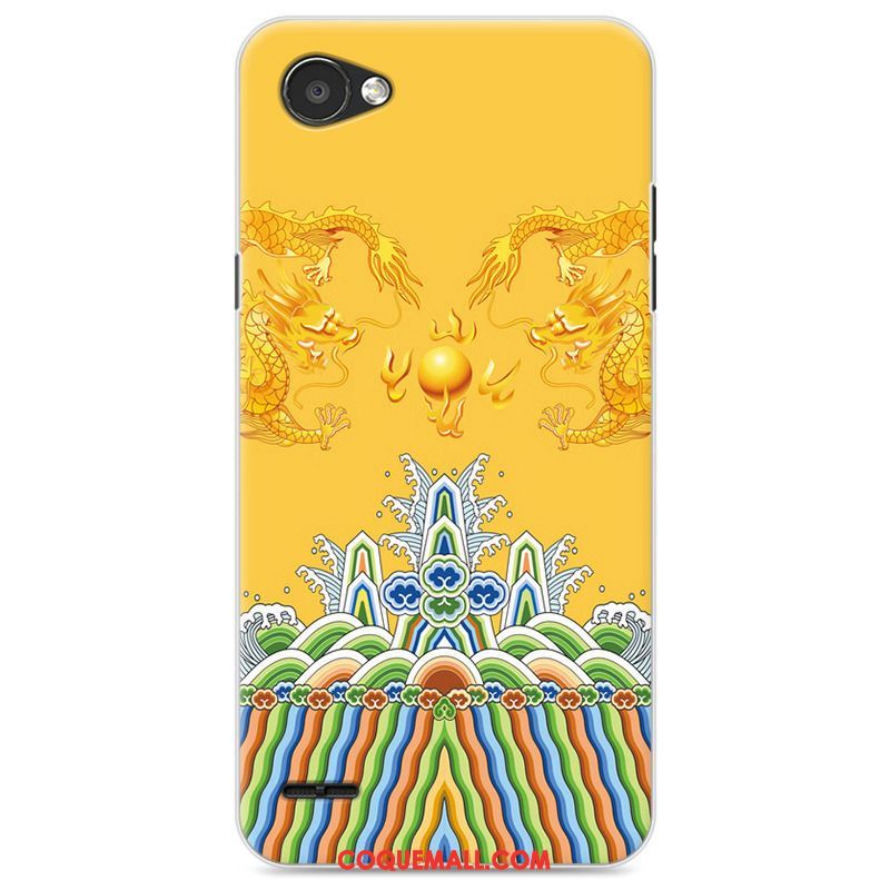 Étui Lg Q6 Jaune Amoureux Fluide Doux, Coque Lg Q6 Silicone Tendance