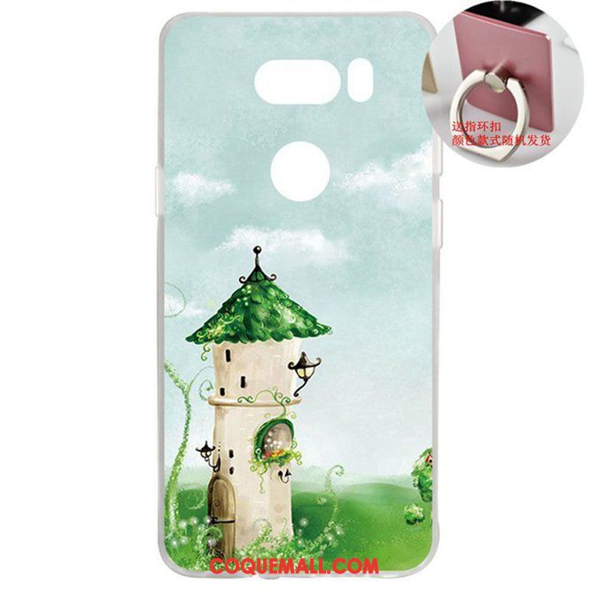 Étui Lg V30 Fleur Rose Marque De Tendance, Coque Lg V30 Silicone Téléphone Portable