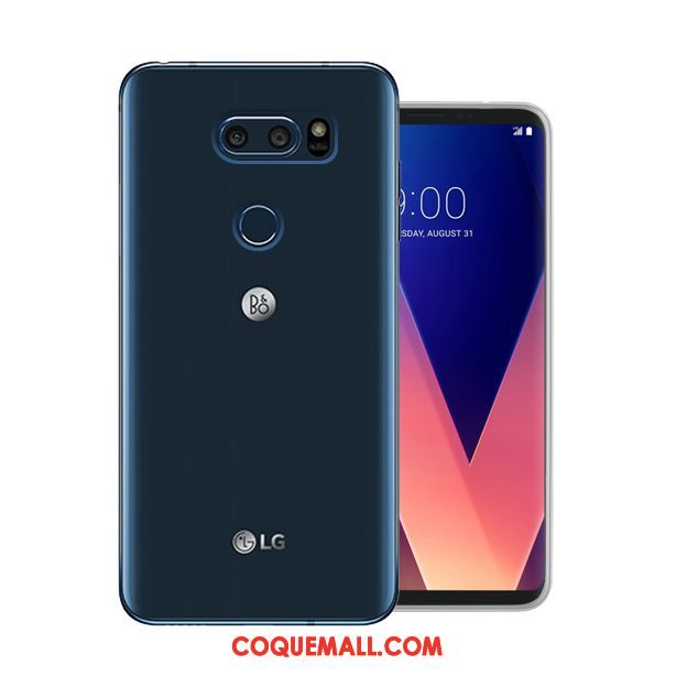 Étui Lg V30 Incassable Tout Compris Téléphone Portable, Coque Lg V30 Fluide Doux Noir