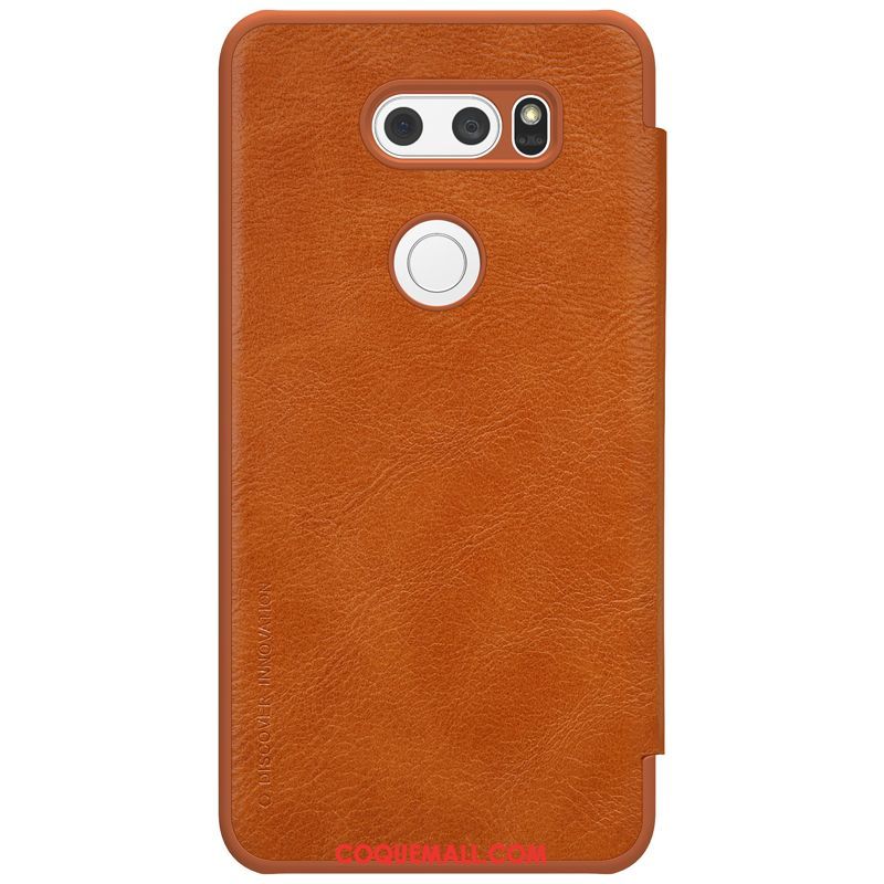 Étui Lg V30 Multicolore Téléphone Portable Business, Coque Lg V30 Étui En Cuir Or Braun