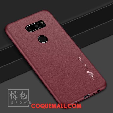 Étui Lg V30 Tempérer Anneau Incassable, Coque Lg V30 Silicone Délavé En Daim Braun