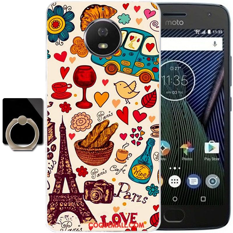 Étui Moto G5s Plus Fluide Doux Téléphone Portable Silicone, Coque Moto G5s Plus Peinture Tout Compris