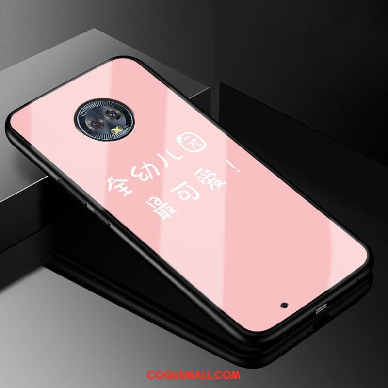 Étui Moto G6 Fluide Doux Rose Amoureux, Coque Moto G6 Bleu Incassable