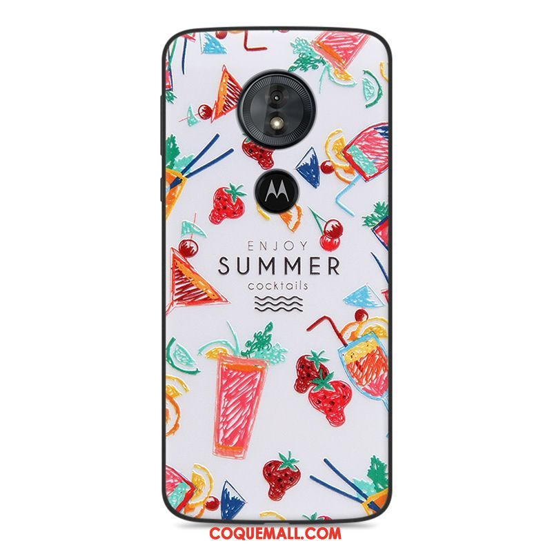 Étui Moto G6 Play Clair Créatif Gaufrage, Coque Moto G6 Play Silicone Dessin Animé