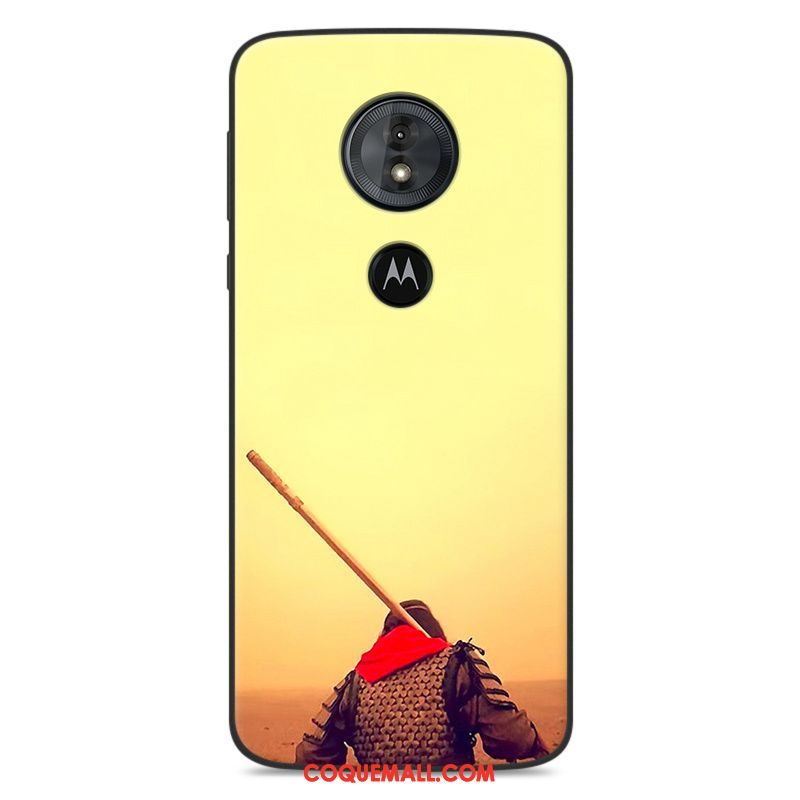 Étui Moto G6 Play Grand Fluide Doux Silicone, Coque Moto G6 Play Tendance Téléphone Portable Beige