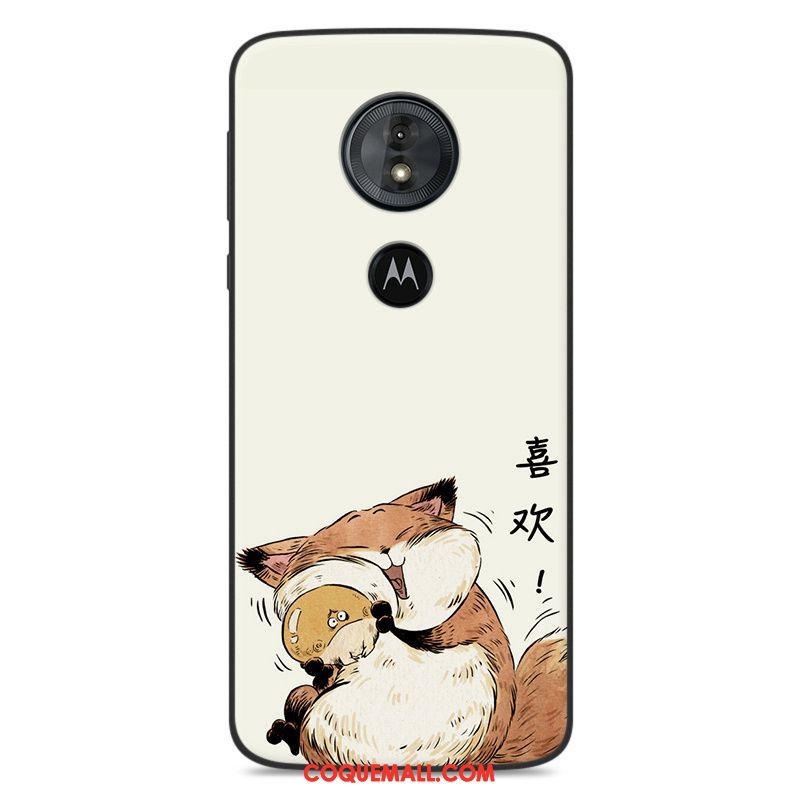 Étui Moto G6 Play Protection Dessin Animé Jaune, Coque Moto G6 Play Téléphone Portable Fluide Doux